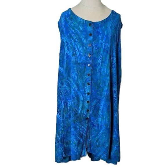 Vintage Rayon Sundress Boho Festival Hippie Hibiscus Collection Hawaii XXXL - Picture 1 of 10